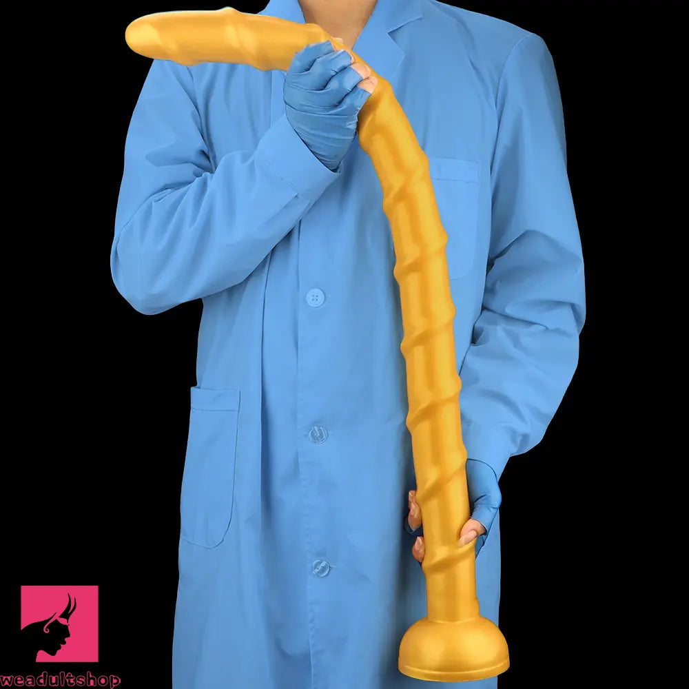33.46in Golden Silicone Super Long Huge Dildo Couples Pleasure Solo