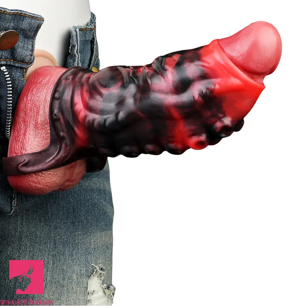 4.96in 5.51in 6.69in Tentacle Animal Soft Dildo Sleeve Cock Sex Extender