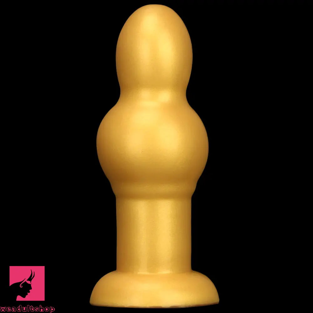 4.53in 5.12in 6.1in 7.48in Silicone Gold Calabash Brothers Alien Anal Dildo