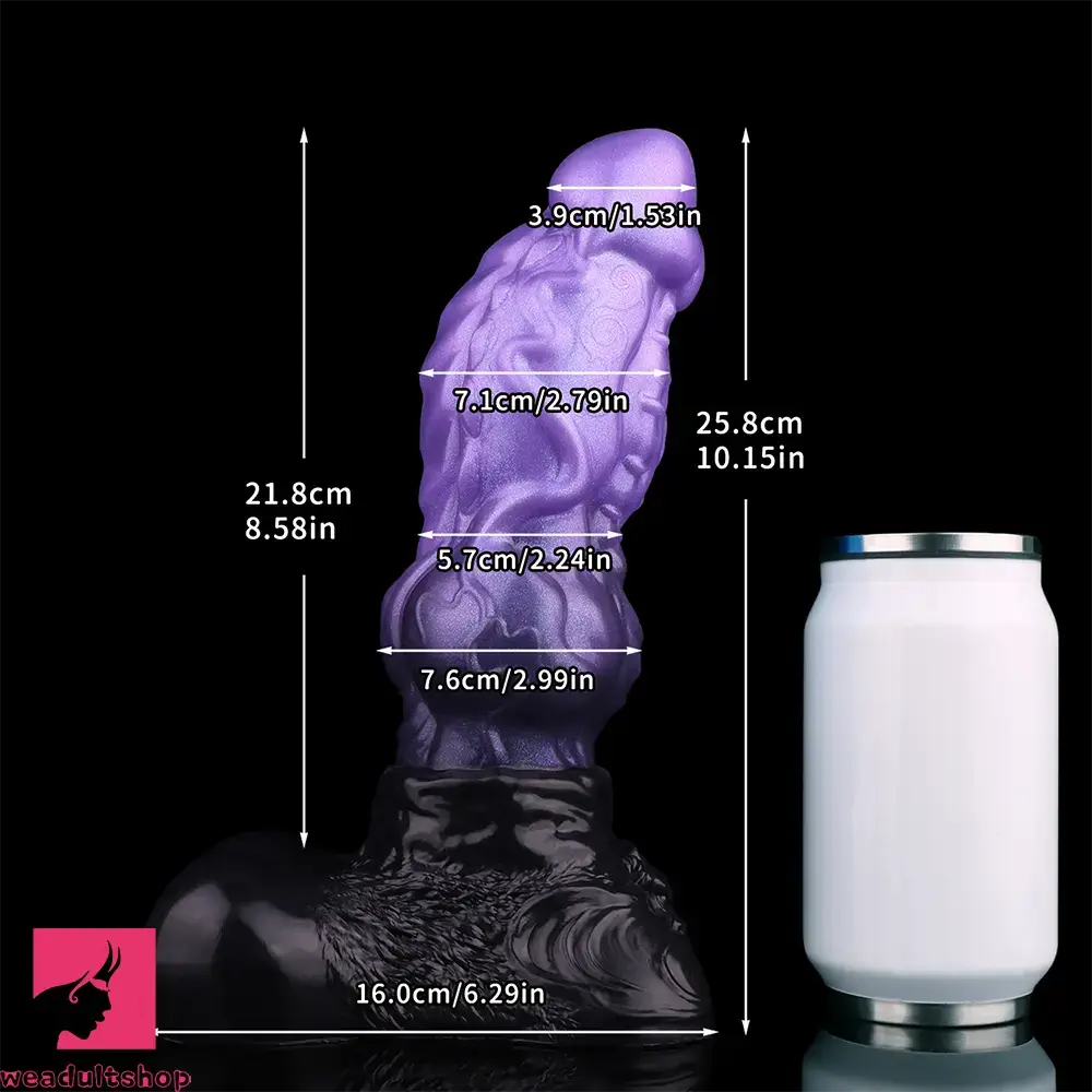 10.15in Dual Density Silicone Knot Monster Dildo G-Spot Anal Love Toy