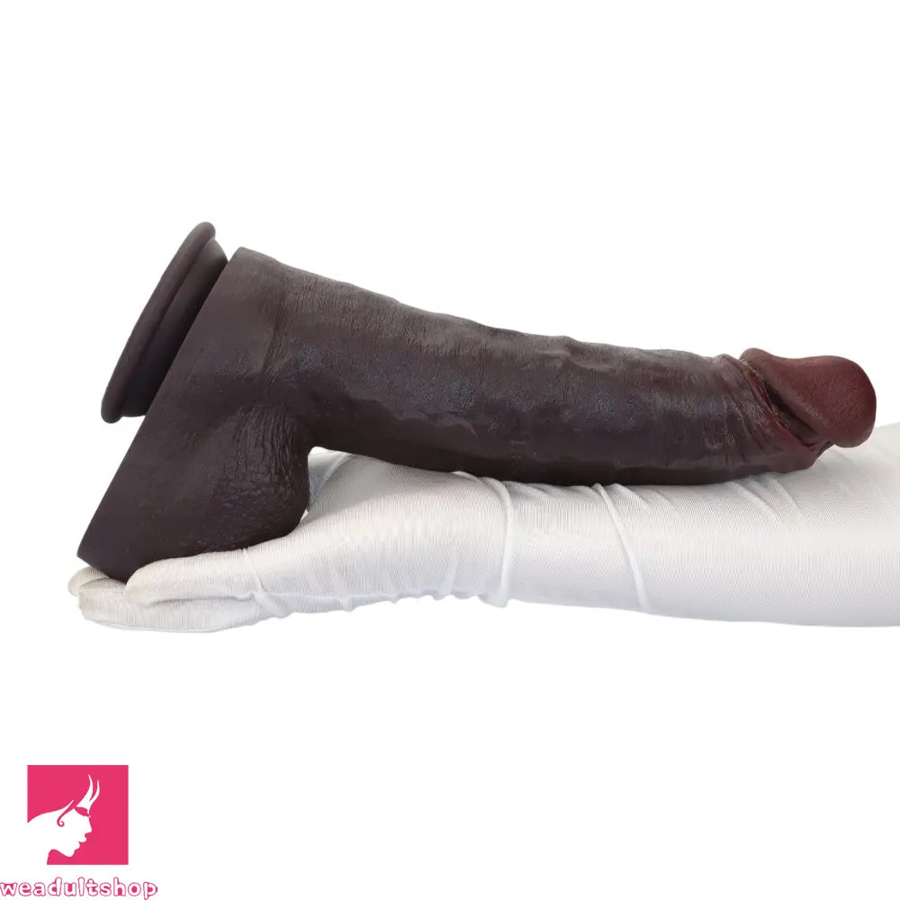 12.2in Real Feeling Skin Silicone Soft Big Dildo For Hands-Free Erotic Pleasure