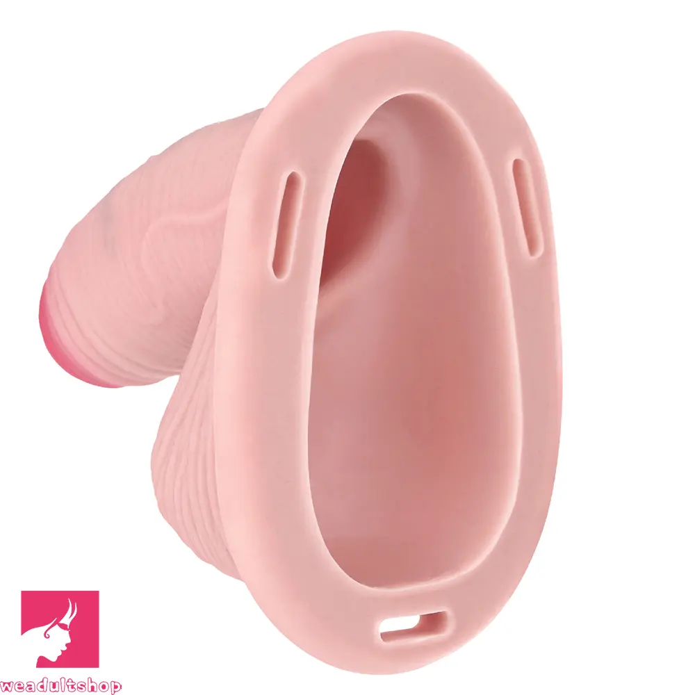 4.57in Real Hollow Chastity Cage Dildo For Women Men Gay Cock Dildo