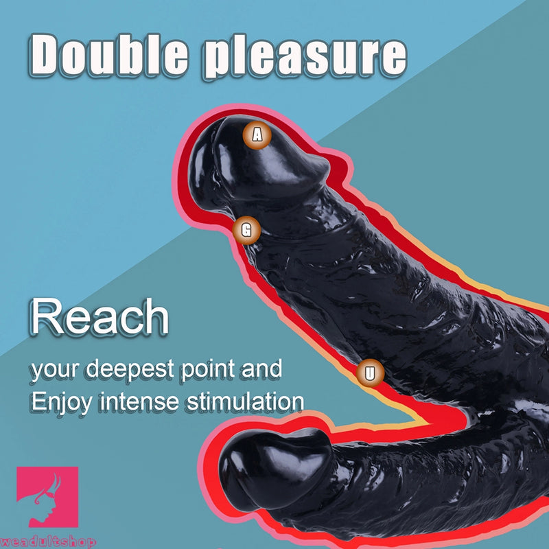 8in Realistic Double Sided Dildo Big PVC Lesbian Penis For Women Gay