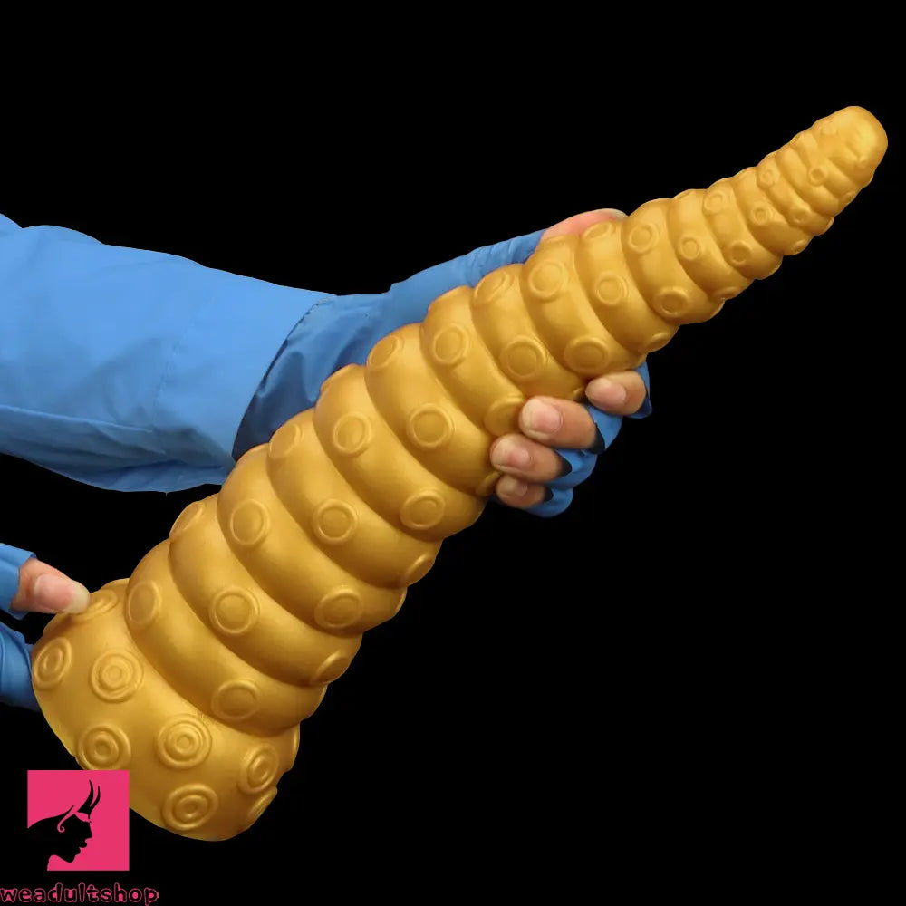 15in Gold Silicone Octopus Legs Extra Large Thick Long Dildo For Women
