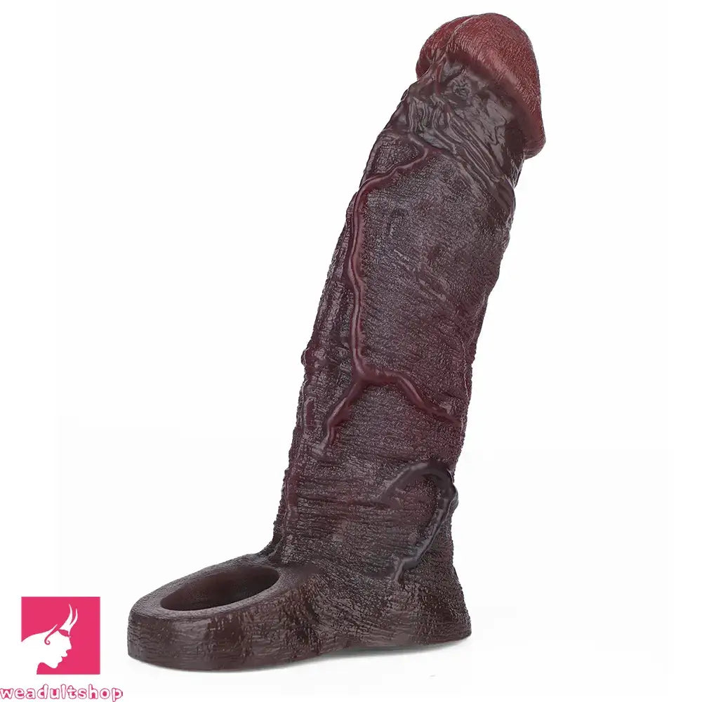 7.05in Liquid Silicone Real Dildo Sleeve With Seminal Vesicle Hollow Cock