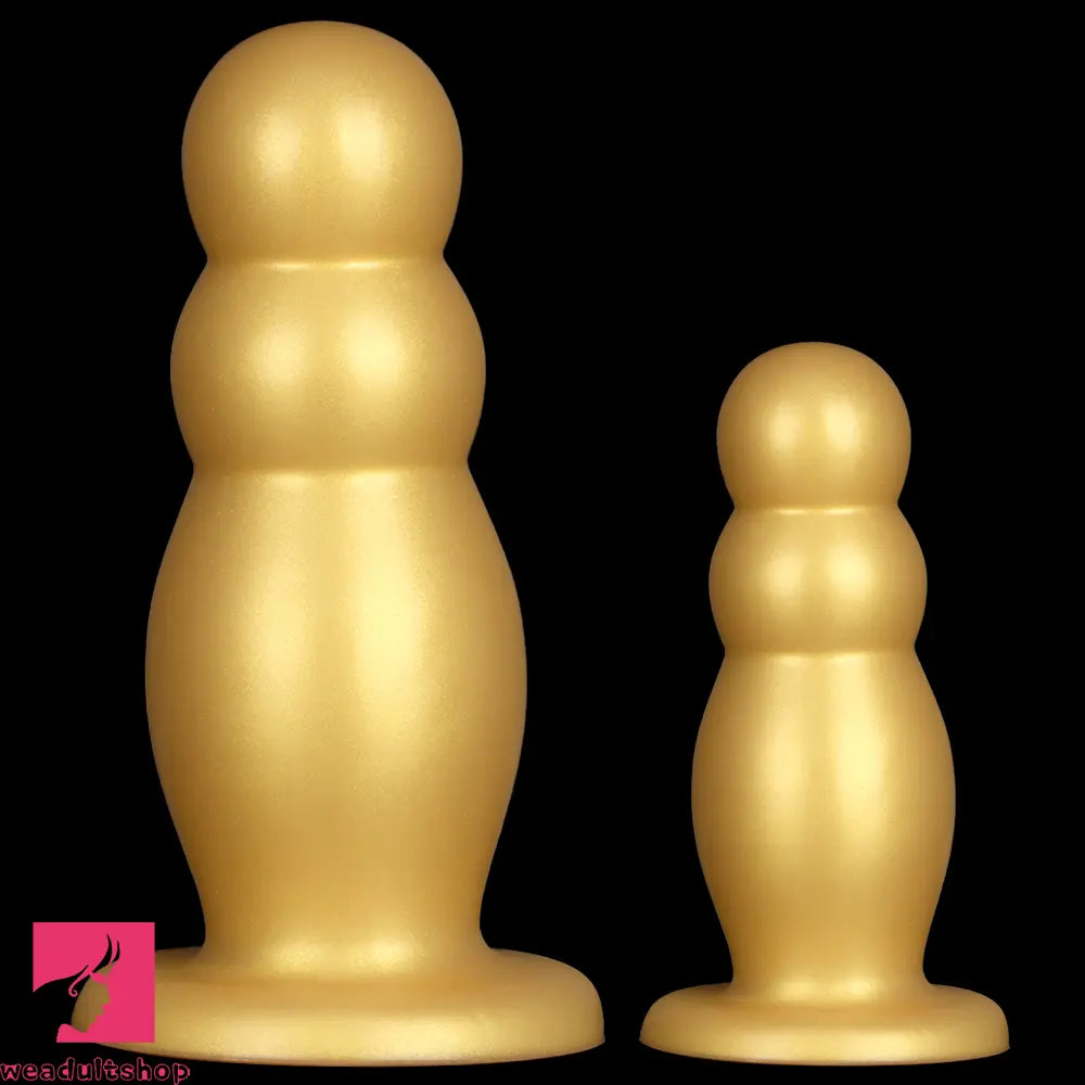 6.7in 10.23in Golden Silicone Extra Large Thick Butt Plug Dildo Butt Beads
