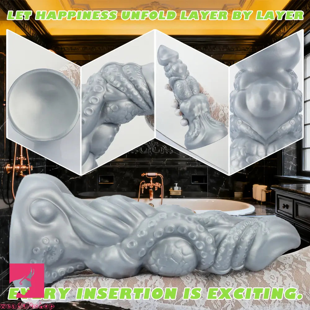 6.69in 9.05in 11.02in Dragon Tentacle Monster Silicone Butt Plug Solo Dildo