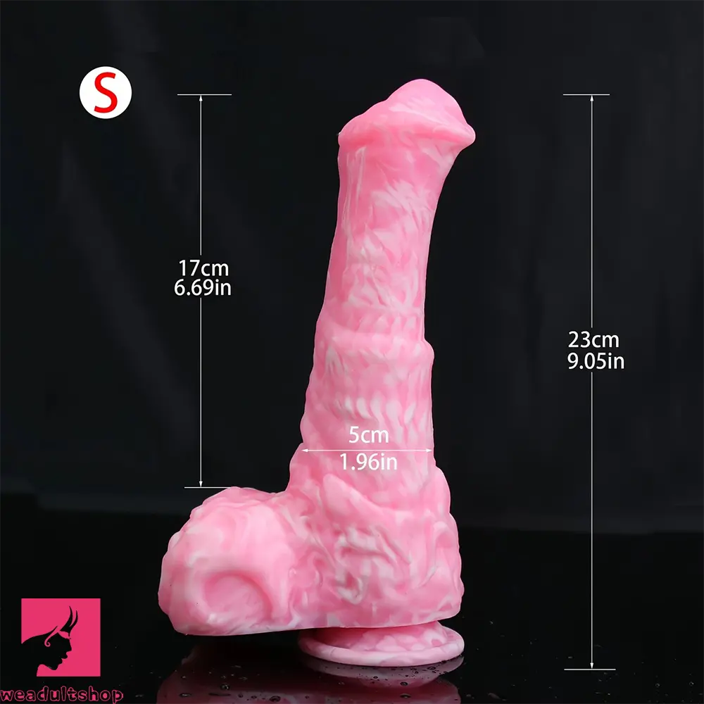 9.05in 10.62in Extra Large Horse Dildo with Pink Corundum & Purple Beginner