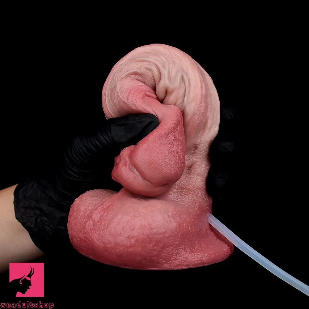 7.36in Realistic Vessel Texture Dual Density Silicone Ejaculating Dildo