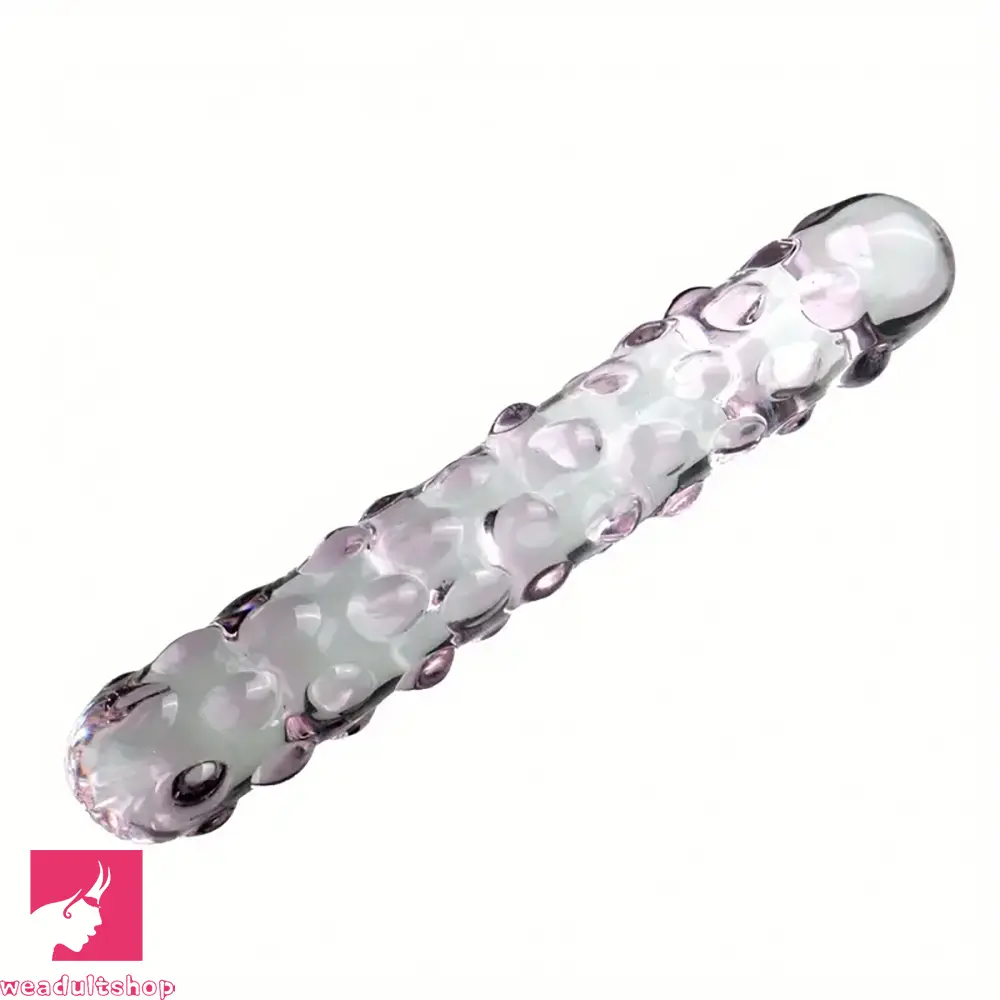 6.89in Crystal Clear Penis Glass Double Sided Spiked Dildo Sex Toy 6.89in Crystal Clear Penis Glass Double Sided Spiked Dildo Sex Toy