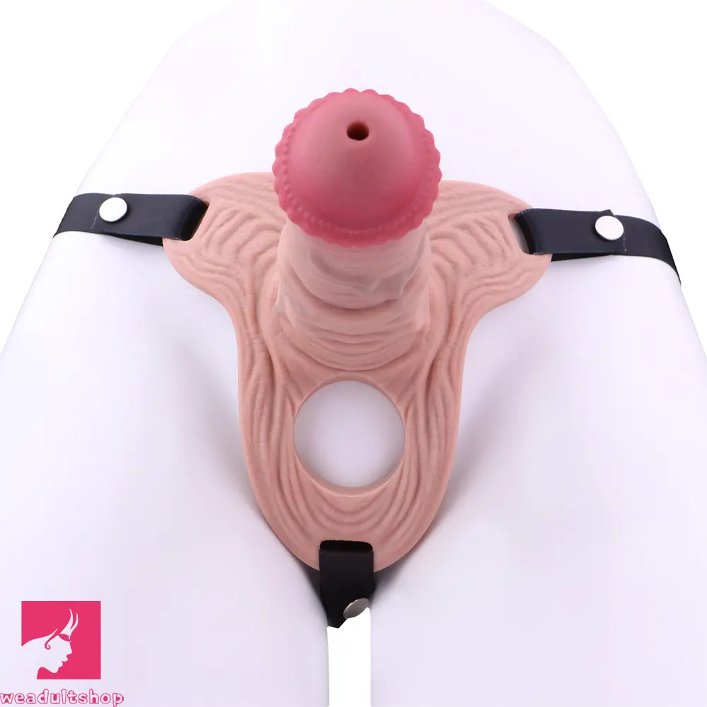 5.7in Silicone Horse Penis Male Cage Strap on Chastity Dildo With Lock