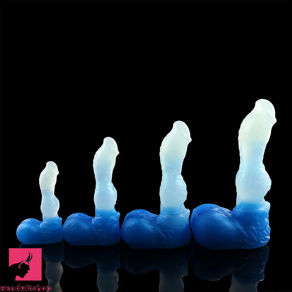 4.56in 5.9in 6.81in 8.07in Dog Knot Silicone Soft Fantasy Cock Anal Dildo