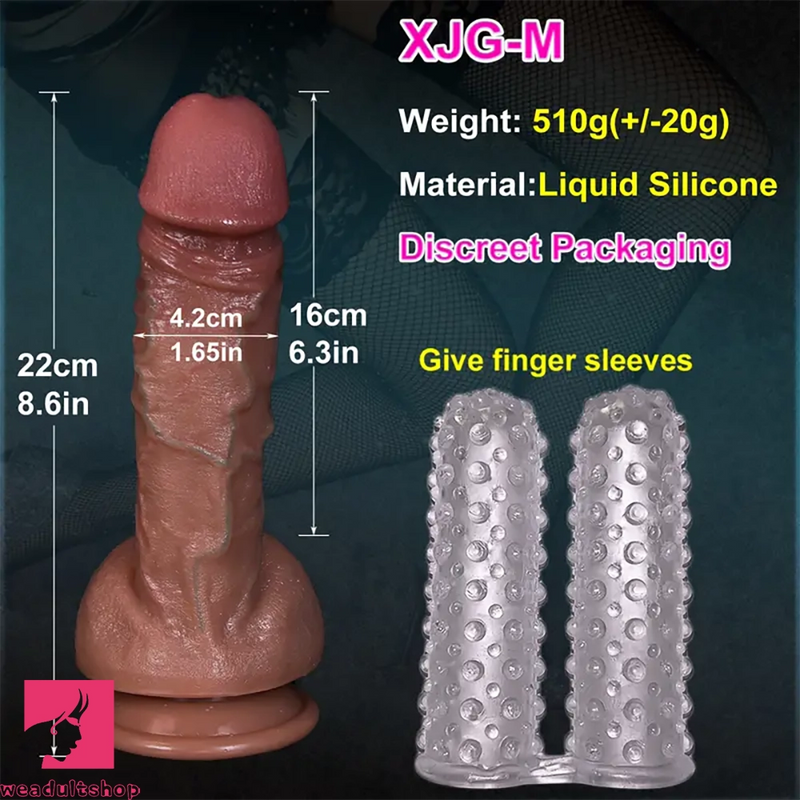 7.5in 8.6in 9.8in 13in Huge Soft Realistic Veins Double Layer Prostate Dildo