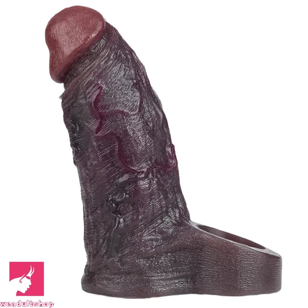 4.96in 6.42in Body-Safe Silicone Ultra-Realistic Penis Sleeve Love Dildo
