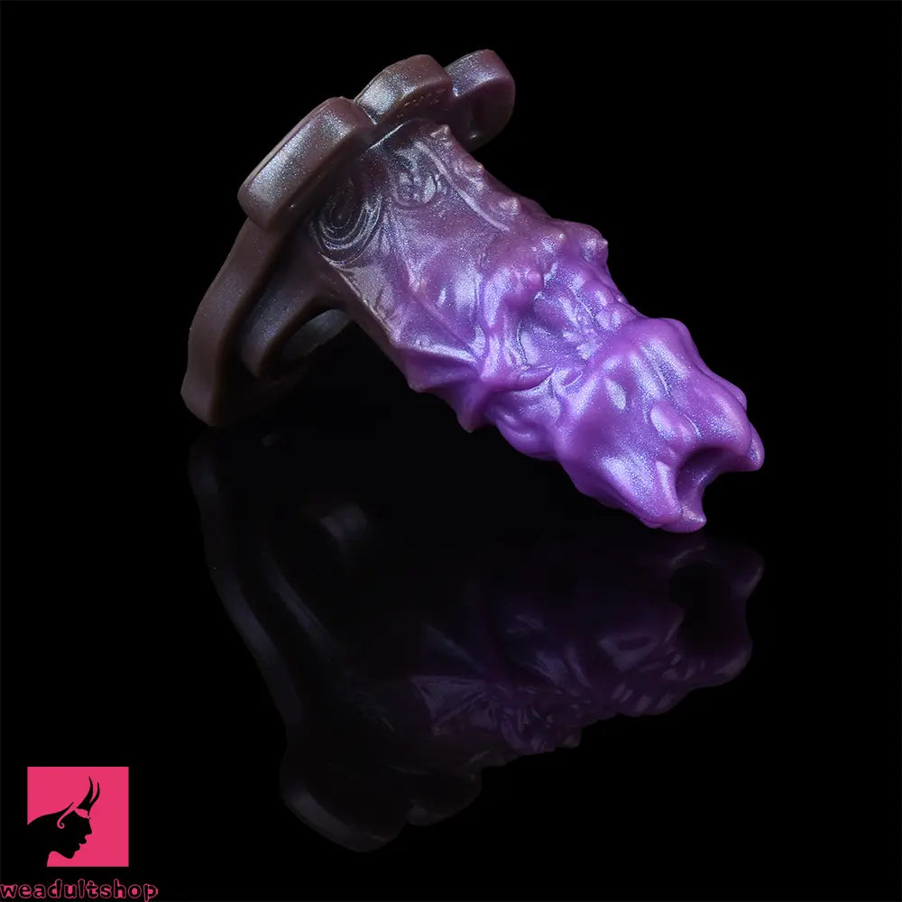 5.39in Scary Dragon Beast Creature Hollow Dildo Sleeve With Cock Ring