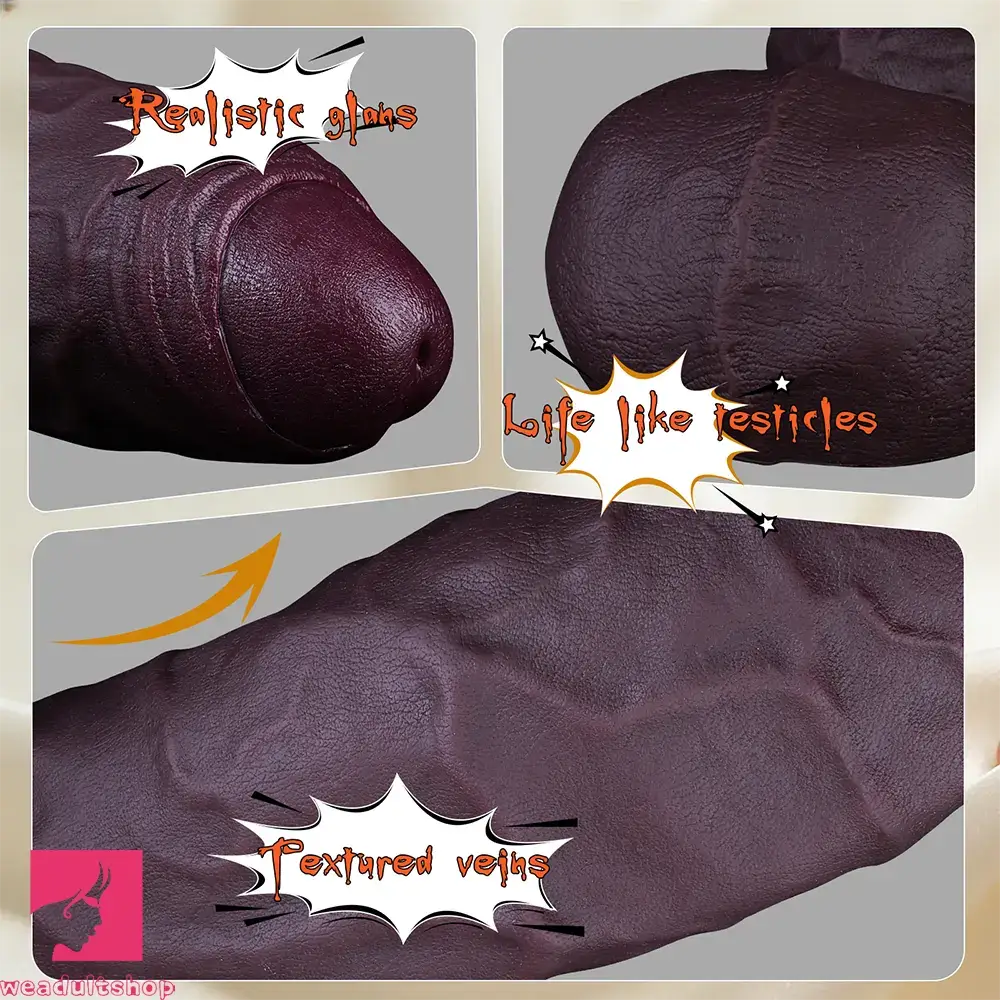 5.91in 7.48in 8.86in 10.43in Realistic Silicone Uncut Thick Dildo Sex Love Toy