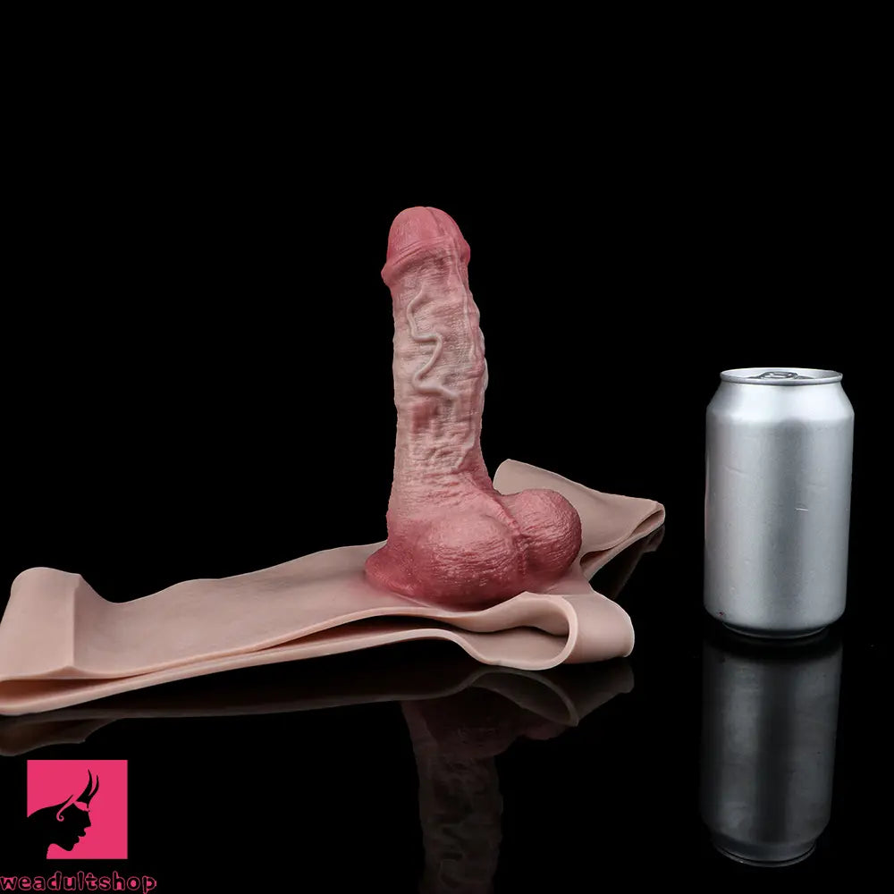 7.36in Hollow Lifelike Strap on Dildo Panty Protruding Veins Realistic Toy