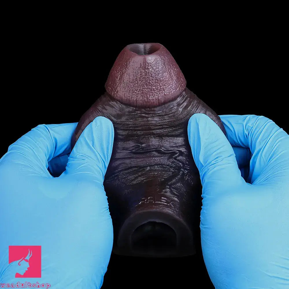 4.13in 4.64in 6.1in 6.69in Hollow Silicone Soft Cock Sleeve Masturbation