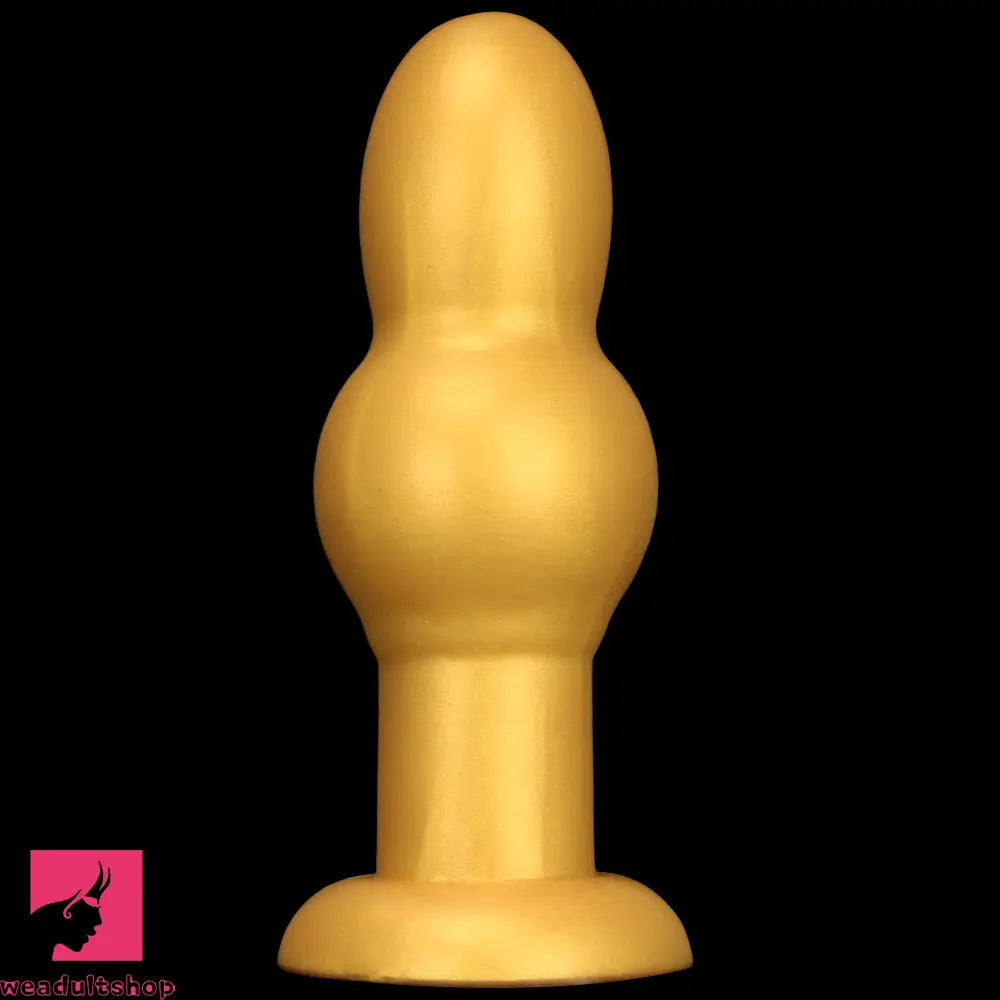 4.53in 5.12in 6.1in 7.48in Silicone Gold Calabash Brothers Alien Anal Dildo