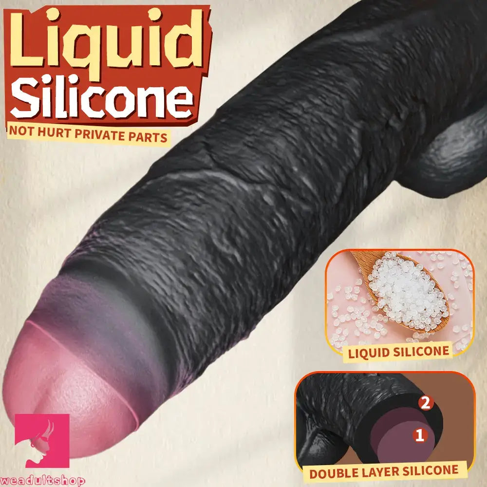 8.07in 9.84in 12in Foreskin Big Dildo Strap on Realistic Uncut Glans Soft Toy