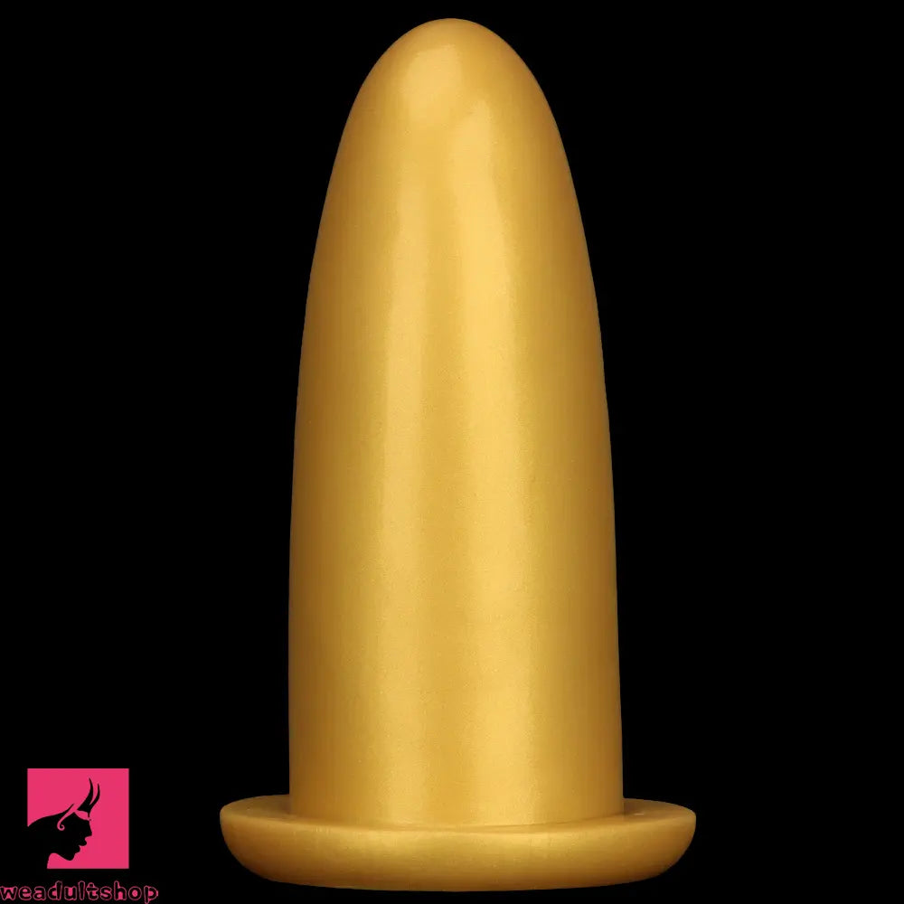 4.72in 5.7in 7.08in 8.26in Gold Silicone Soft Thick Missile Design Dildo Toy