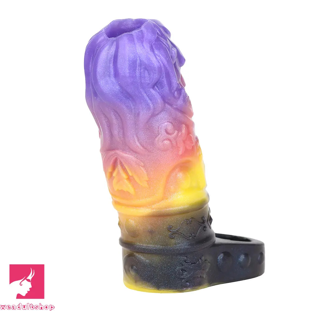 4.92in Fantasy Odd Small Silicone Soft Dildo Sleeve Cock Extender Toy