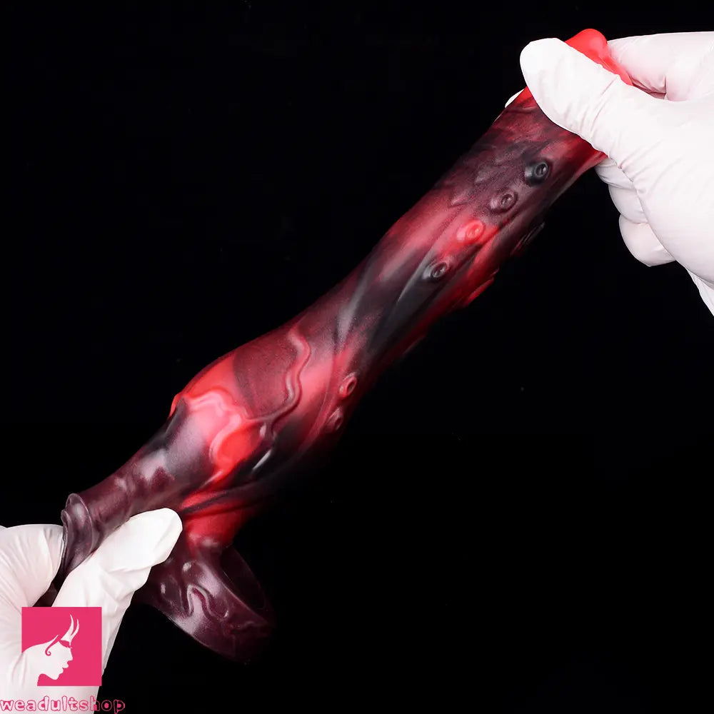 5.98in 7.09in Silicone Tentacle Cock Sleeve Knot Vibrating Hollow Dildo