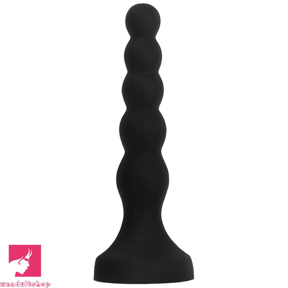 6.69in 8.66in 10.23in Black Silicone Soft Large Anal Plug Cock Dildo