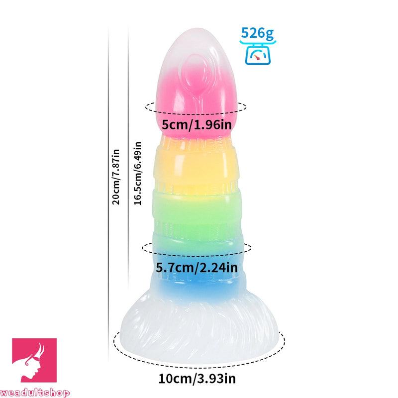 7.67in 7.87in 7.99in Transparent Luminous Dildo Realistic Anal G Spot Dildo