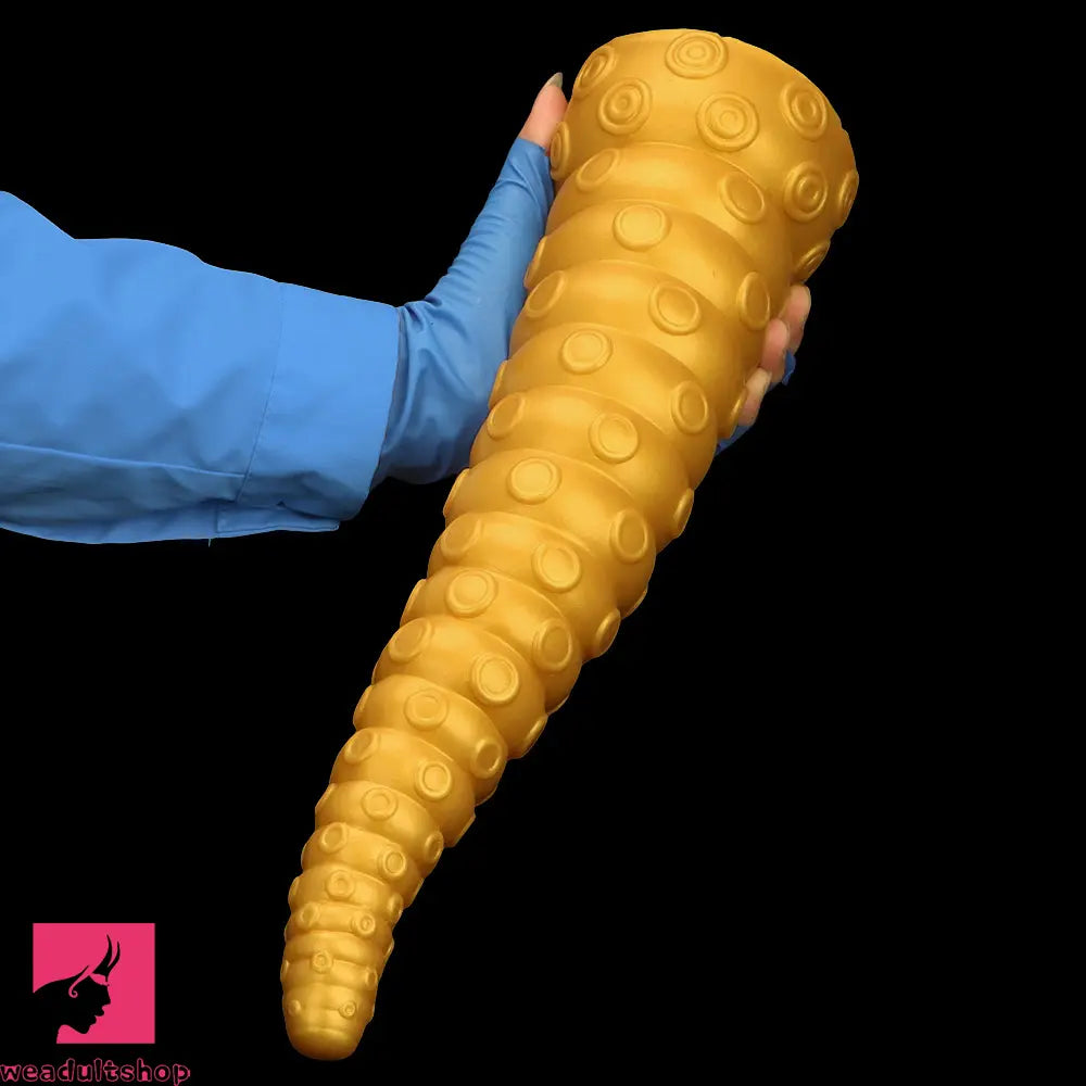 15in Gold Silicone Octopus Legs Extra Large Thick Long Dildo For Women