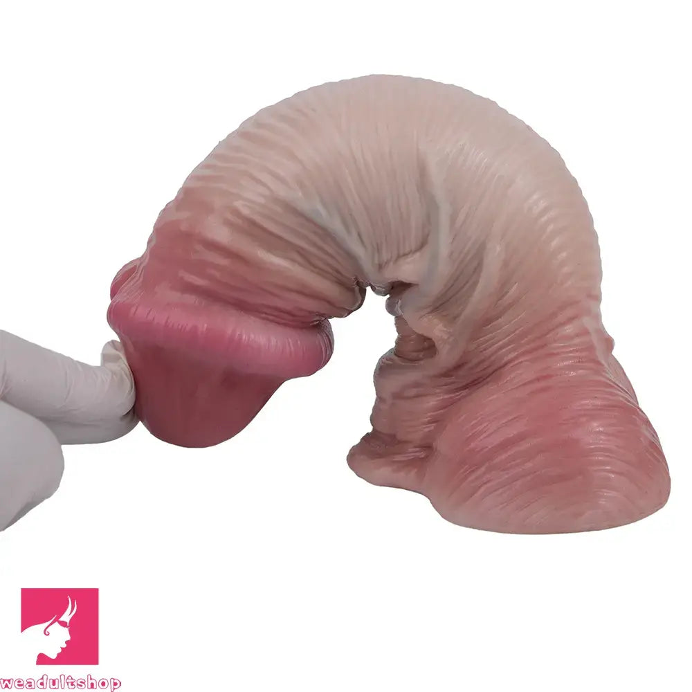 9.17in Double Layer Silicone Soft Big Dildo For Anal Training Masturbation Toy