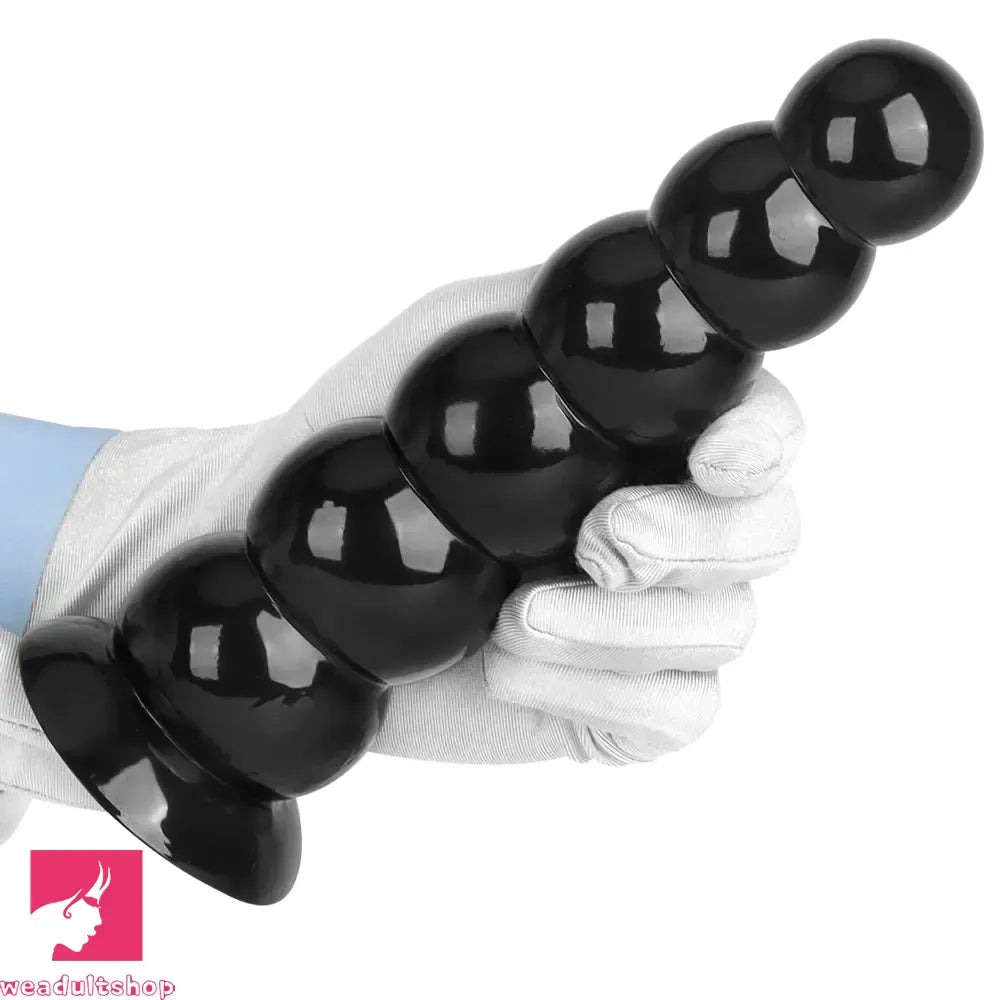 6.7in 8.26in Anal Beads Dildo PVC Black Sex With Powerful Suction Cup