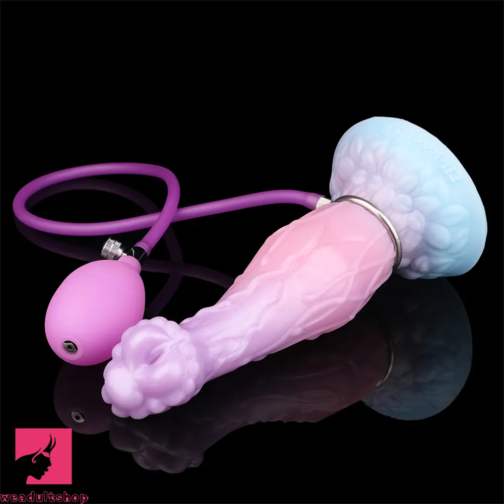 8.3in Inflatable Silicone Soft Fantasy Dildo Adult Toy For Gay Men Cock