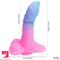 7.08in 9.05in Uncut Big Monster Animal Soft Silicone Luminous Clit Dildo