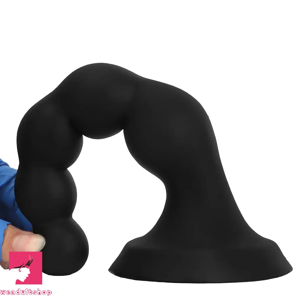 6.69in 8.66in 10.23in Black Silicone Soft Large Anal Plug Cock Dildo