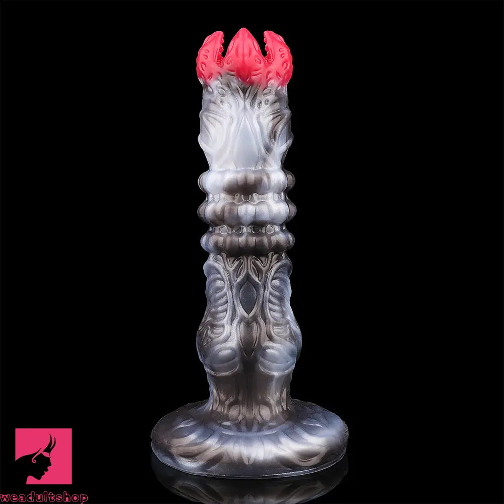 9.88in Ovipositor Egg Laying Inflatable Big Dildo Silicone Penis Texture