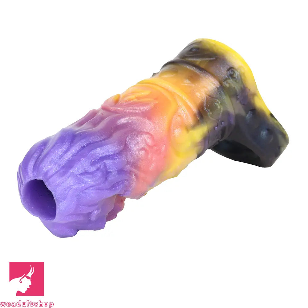 4.92in Fantasy Odd Small Silicone Soft Dildo Sleeve Cock Extender Toy