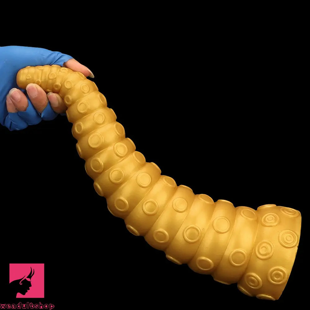 15in Gold Silicone Octopus Legs Extra Large Thick Long Dildo For Women