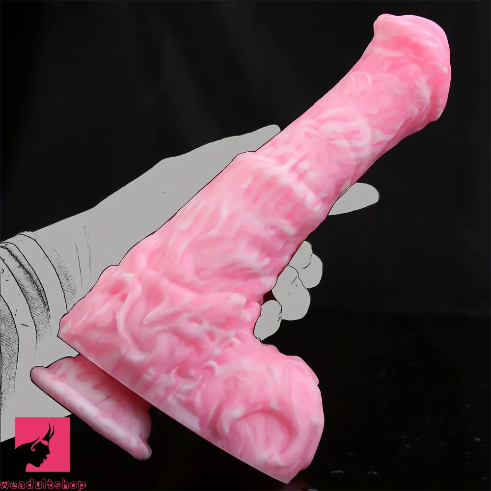 9.05in 10.62in Extra Large Horse Dildo with Pink Corundum & Purple Beginner