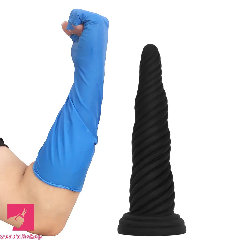 8.26in 10.43in 12in Silicone Thread Black Big Soft Dildo Anal Masturbator