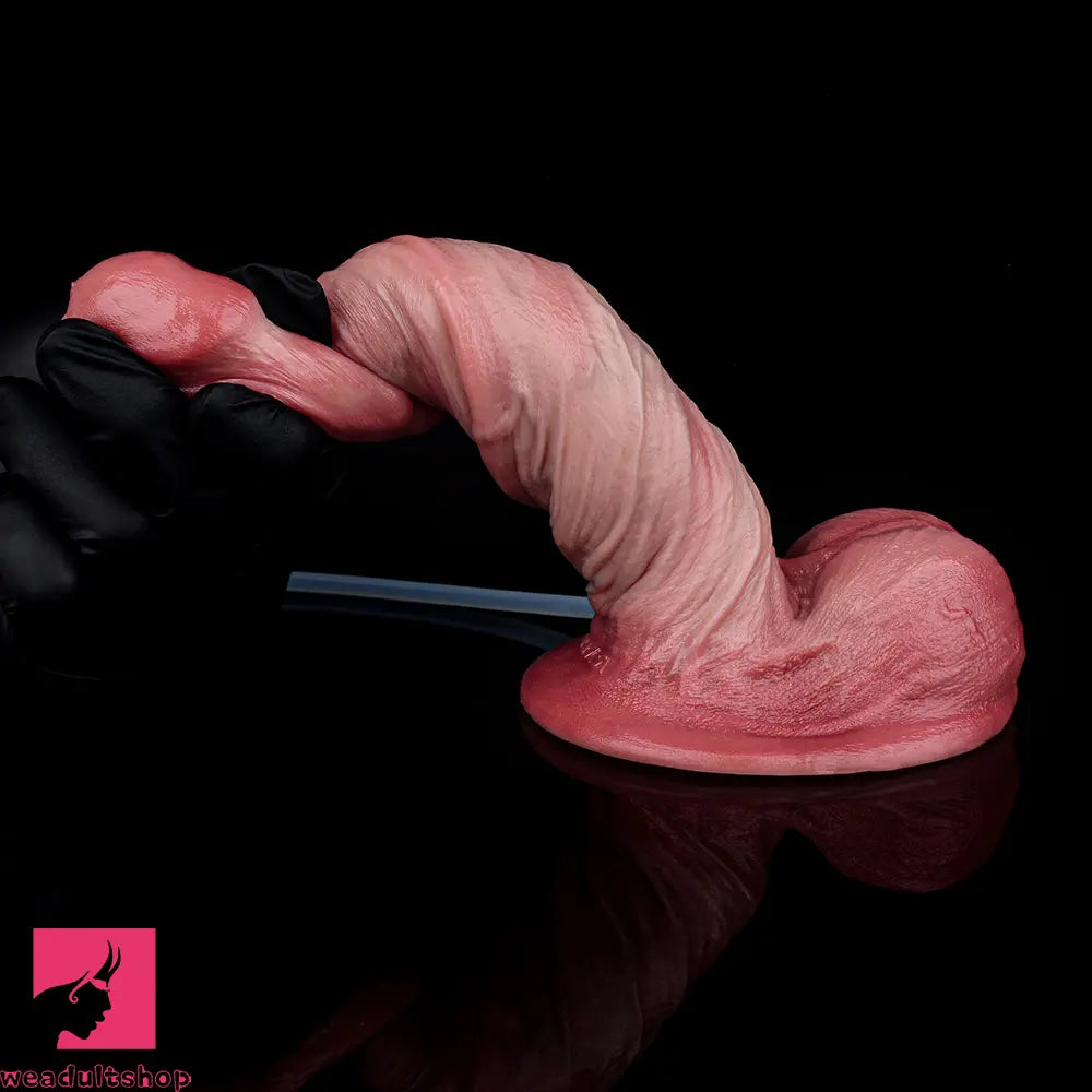 6.26in Dual Density Silicone Ejaculating Dildo For Couple Foreplay Cock