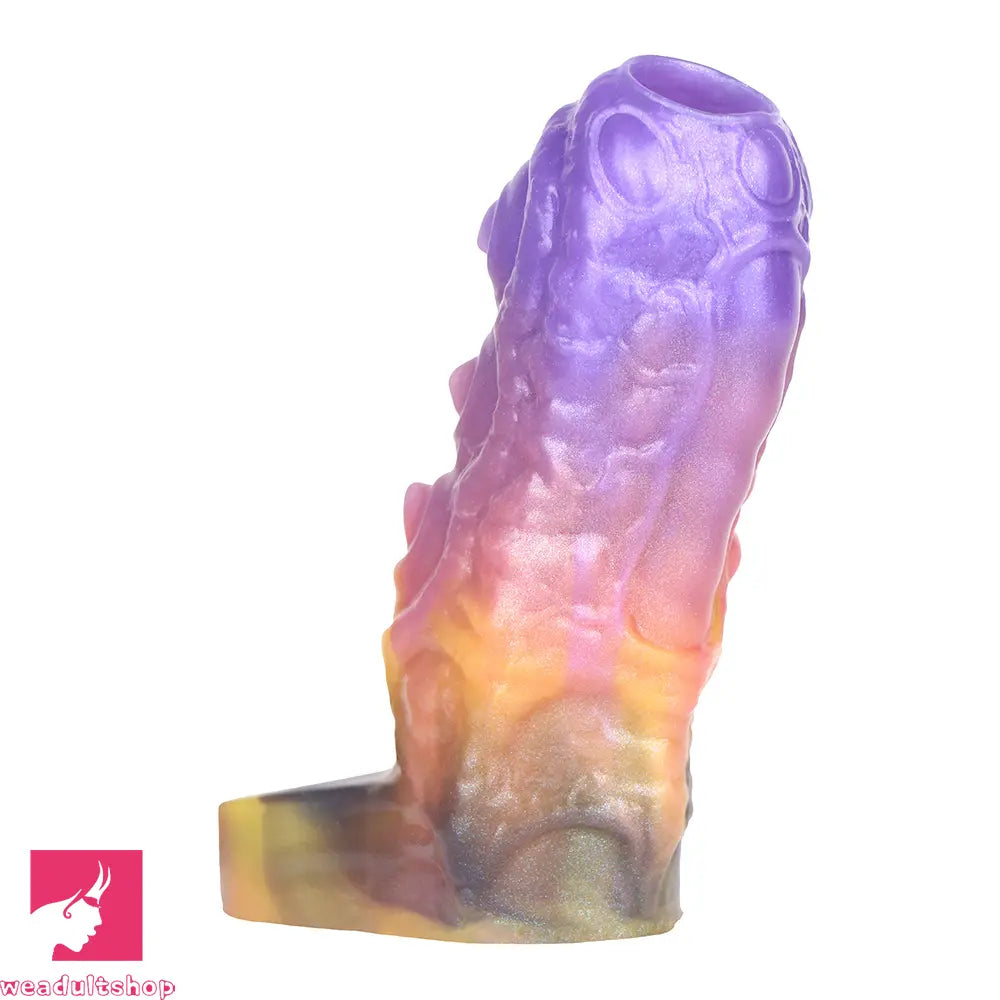 4.56in Gromsa Tentacle Silicone Soft Dildo Sleeve Cock Extender Sex Toy