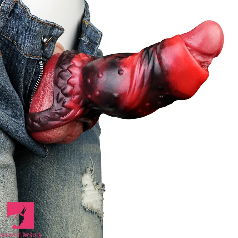3.54in 4.72in 5.51in 6.69in Monster Scard Dildo Sleeve Cock Extender Toy