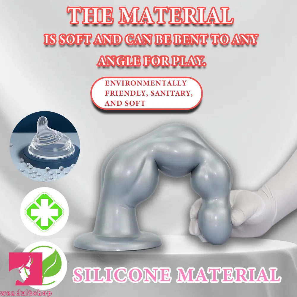 8.07in 11.61in 14.56in Muscle Anal Plug Dildo Soft Silicone Prostate Massager