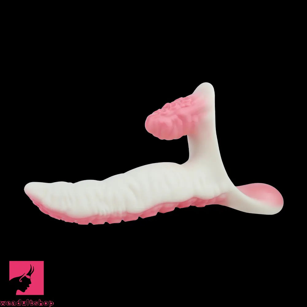 6.5in Tentacle Strap on Vibrating Dildo Natural Curved Soft Cock Toy