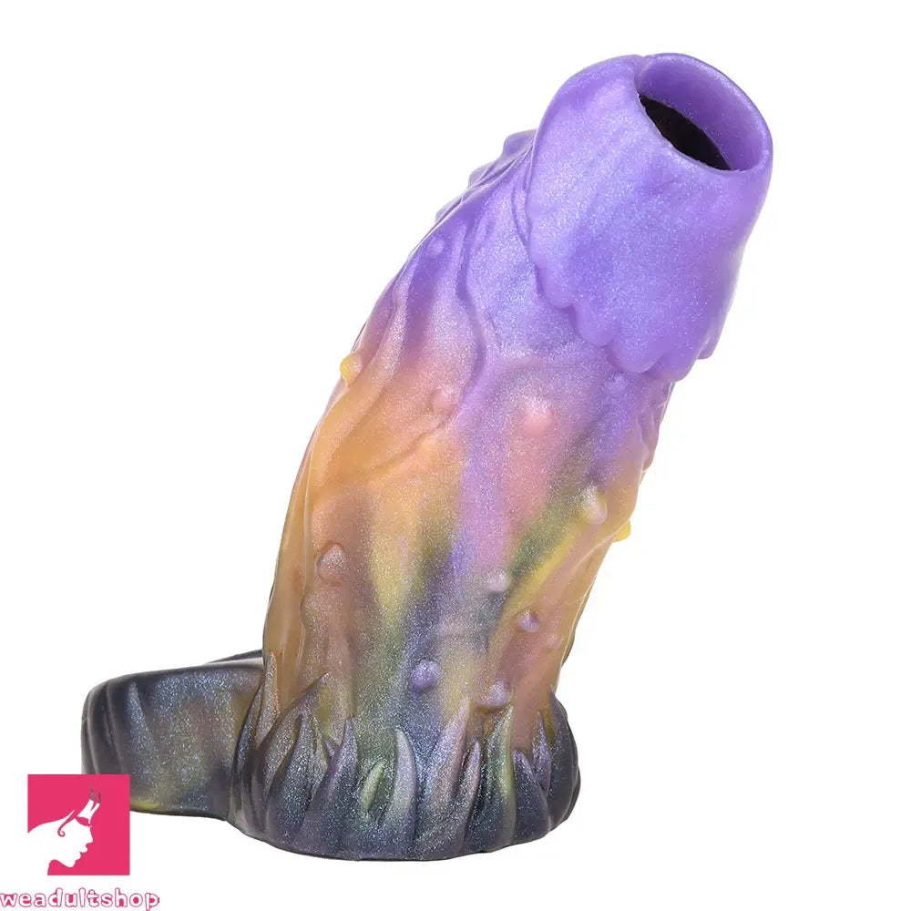 5in Dragon Fantasy Spiked Silicone Soft Dildo Sleeve Cock Extender Sex Toy