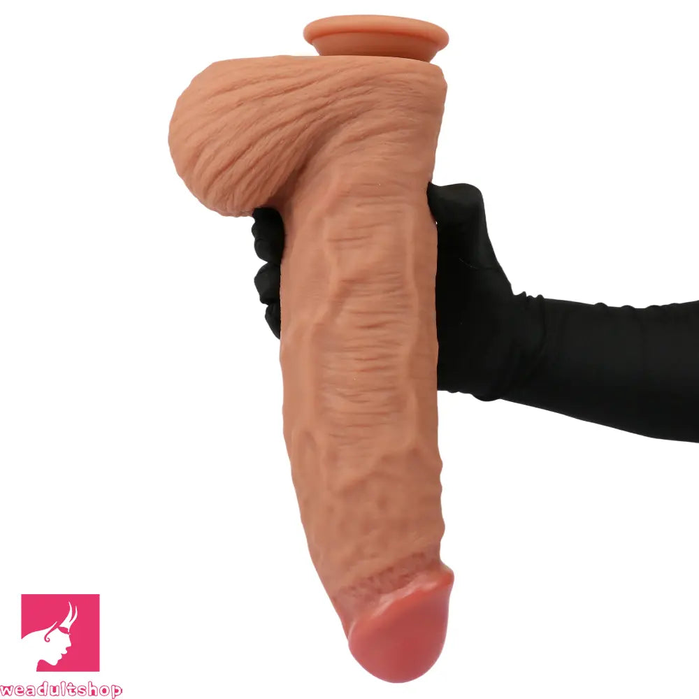 12.99in Huge Thick Lifelike Silicone Dildo Stimulate Solo Play Accessory