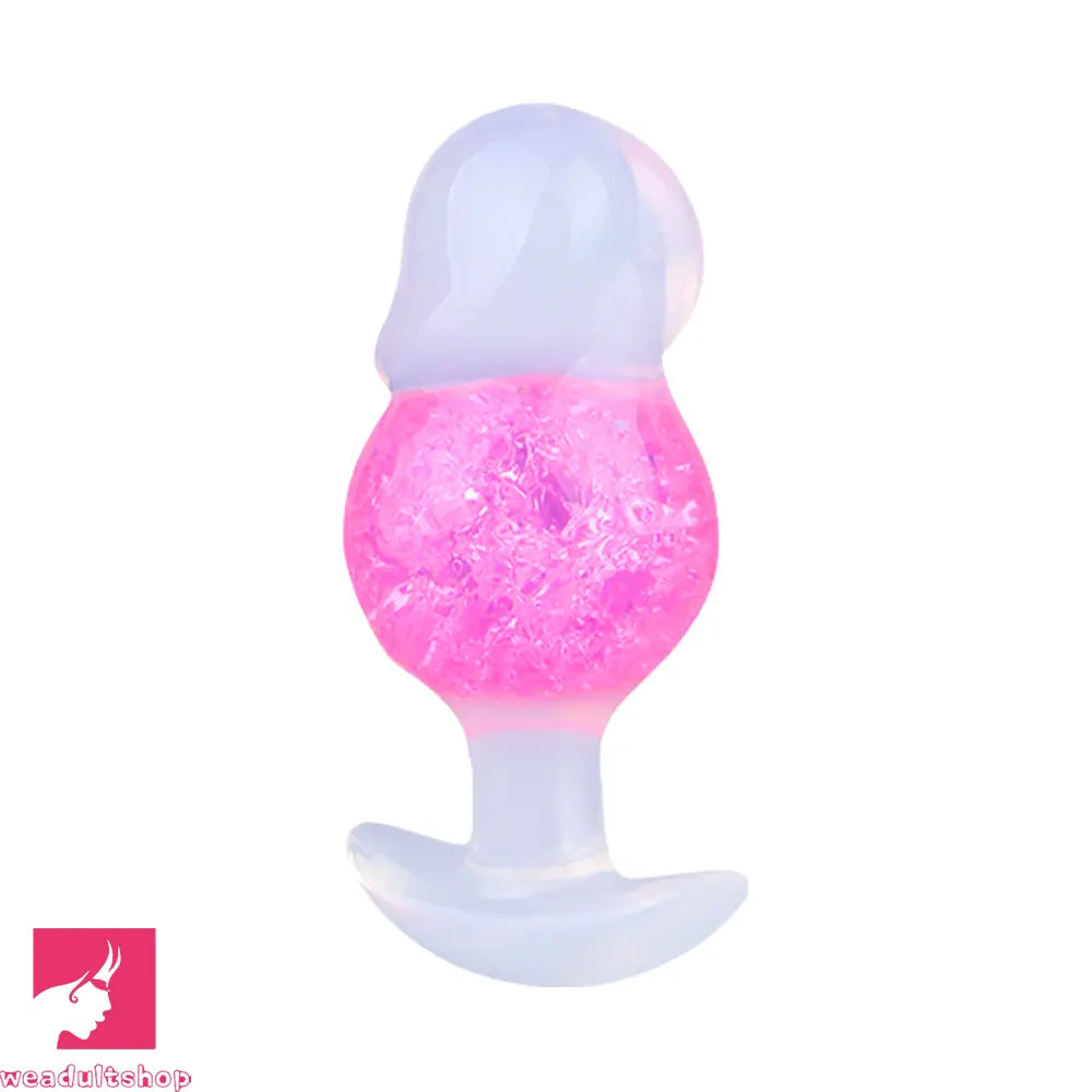 4.96in Luminous Silicone Anal Beads Dildo Anal Sex Toy For Adult Cock