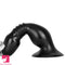 8.66in 12.2in Big Head Anal Dilation Black Big PVC Anal Plug Cock Dildo