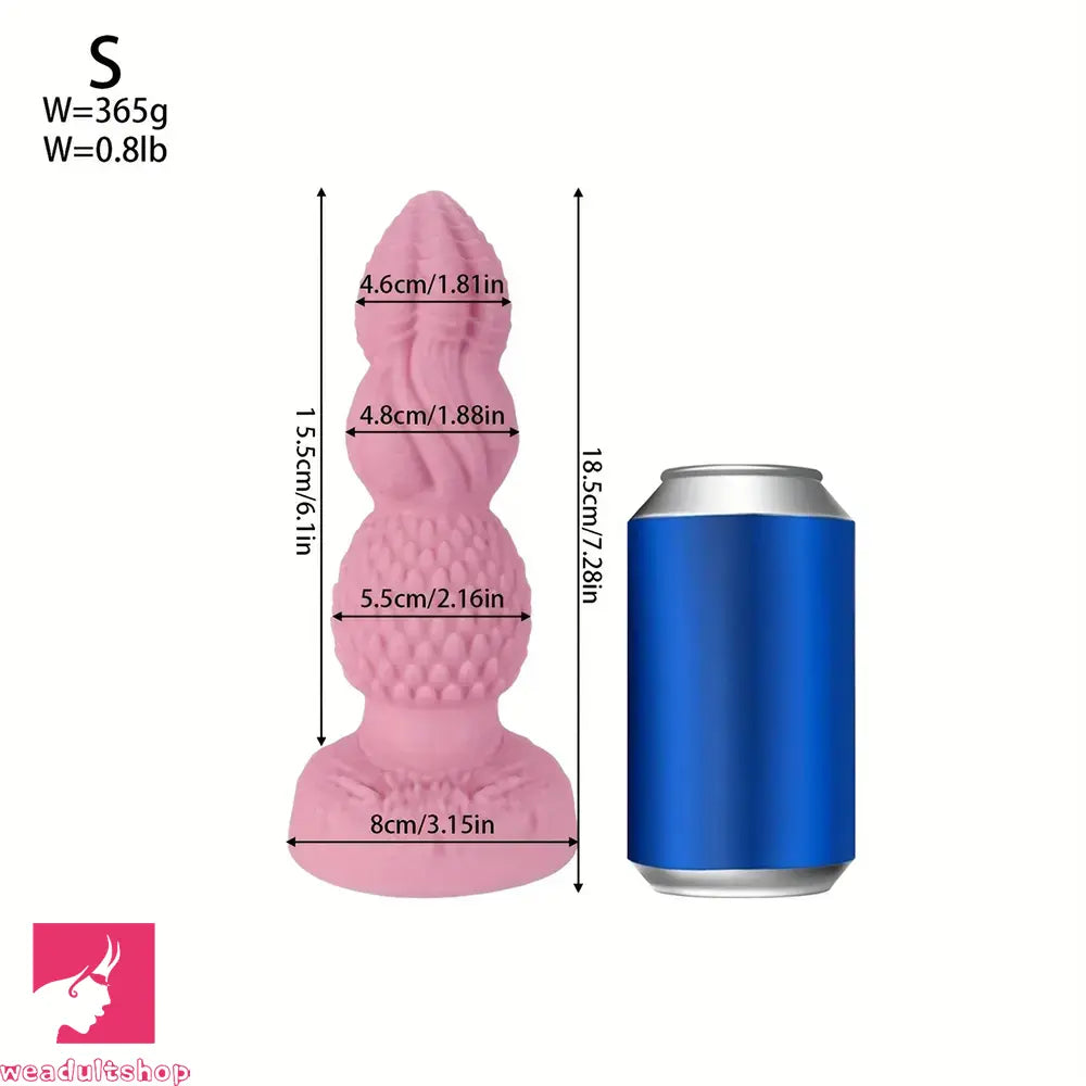 7.28in 9.05in 10.63in 11.81in 13.38in Fantasy Silicone Soft Clitoris Anal Dildo